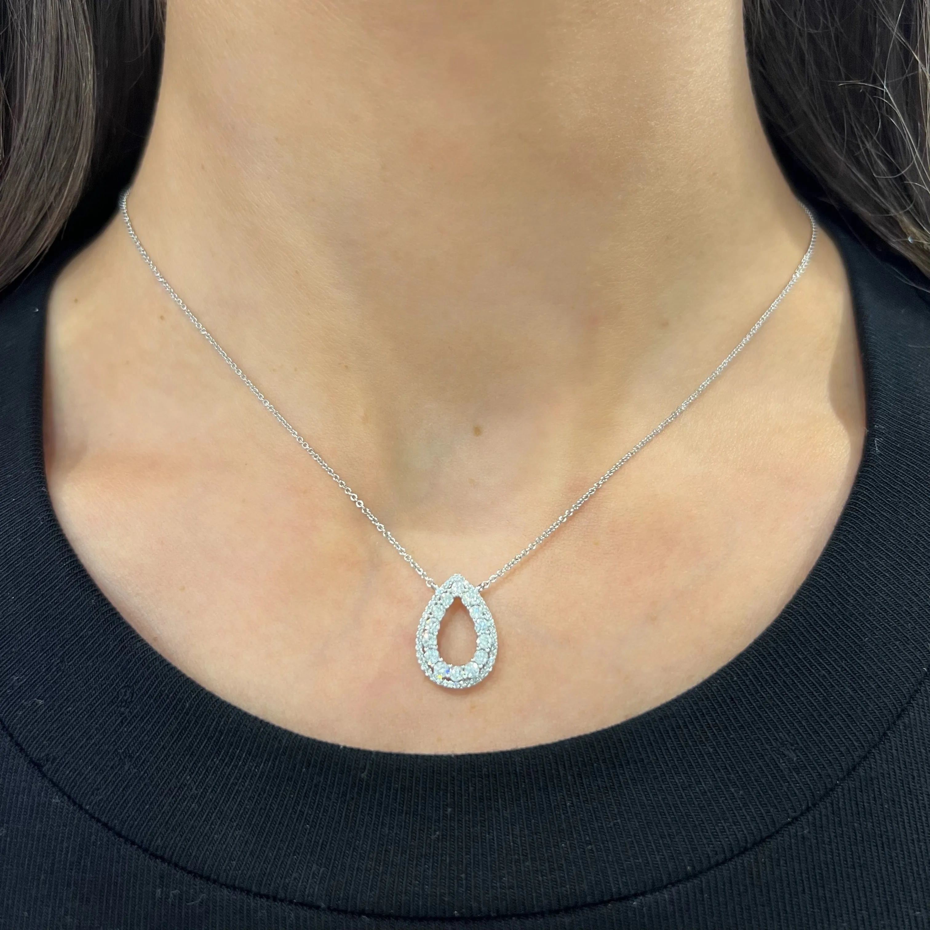 14K GOLD DIAMOND ALAINA PEAR NECKLACE