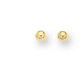 14kt 3 mm Yellow Gold Ball Stud Earrings