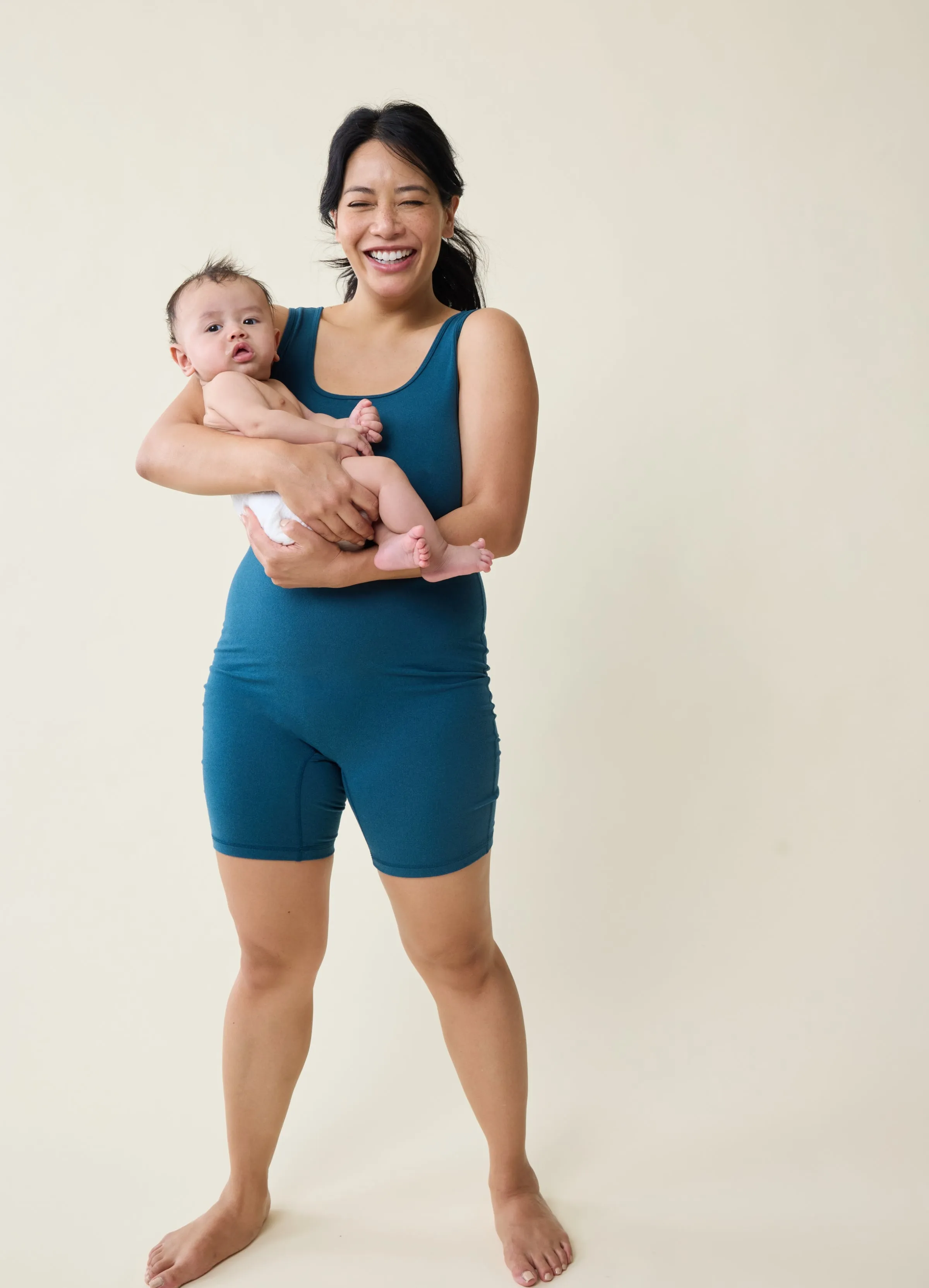 2-Pack Maternity Short Active Unitard Romper