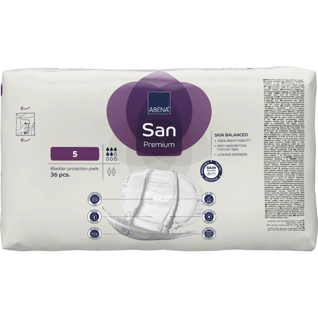 Abena San Premium 5 - Moderate to Heavy Pads