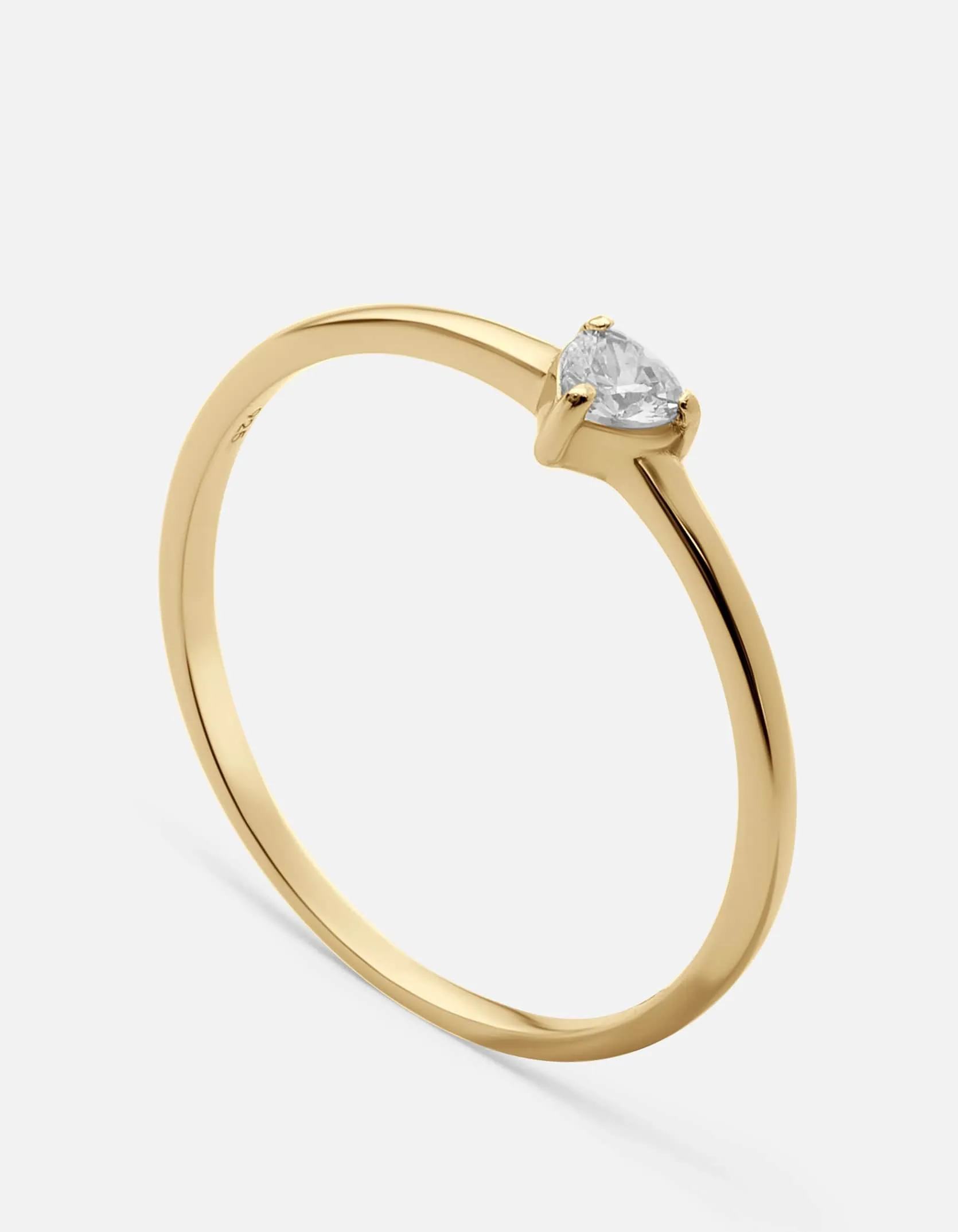 Adora Heart Ring, Gold Vermeil/Sapphire