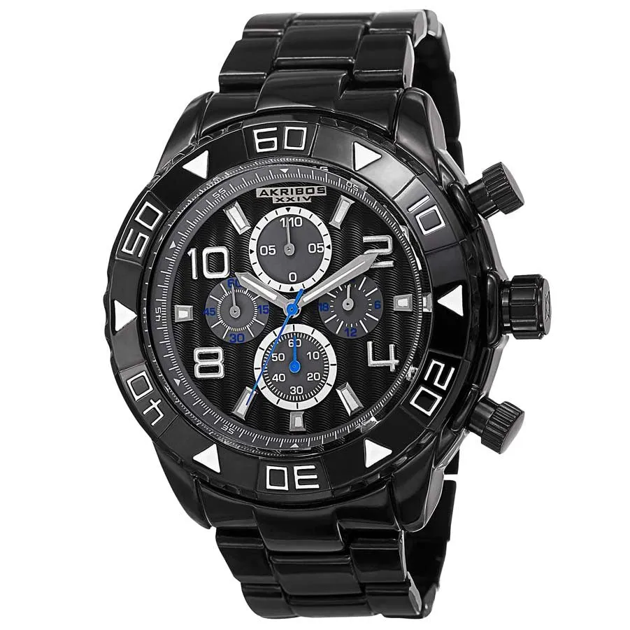 Akribos Xxiv Black Dial Chronograph Men's Watch AK814BK