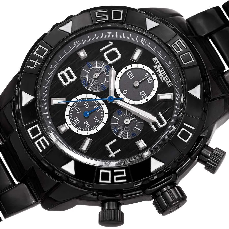 Akribos Xxiv Black Dial Chronograph Men's Watch AK814BK