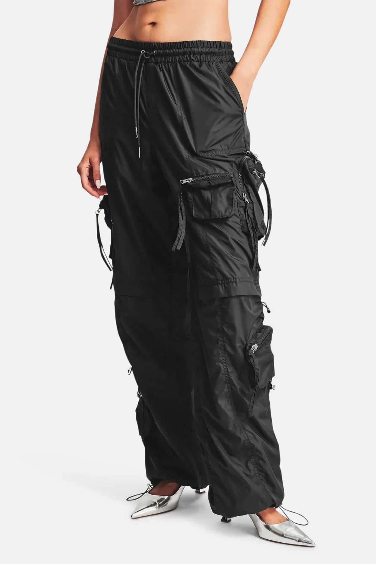 Alba Ruched Cargo Pant Black