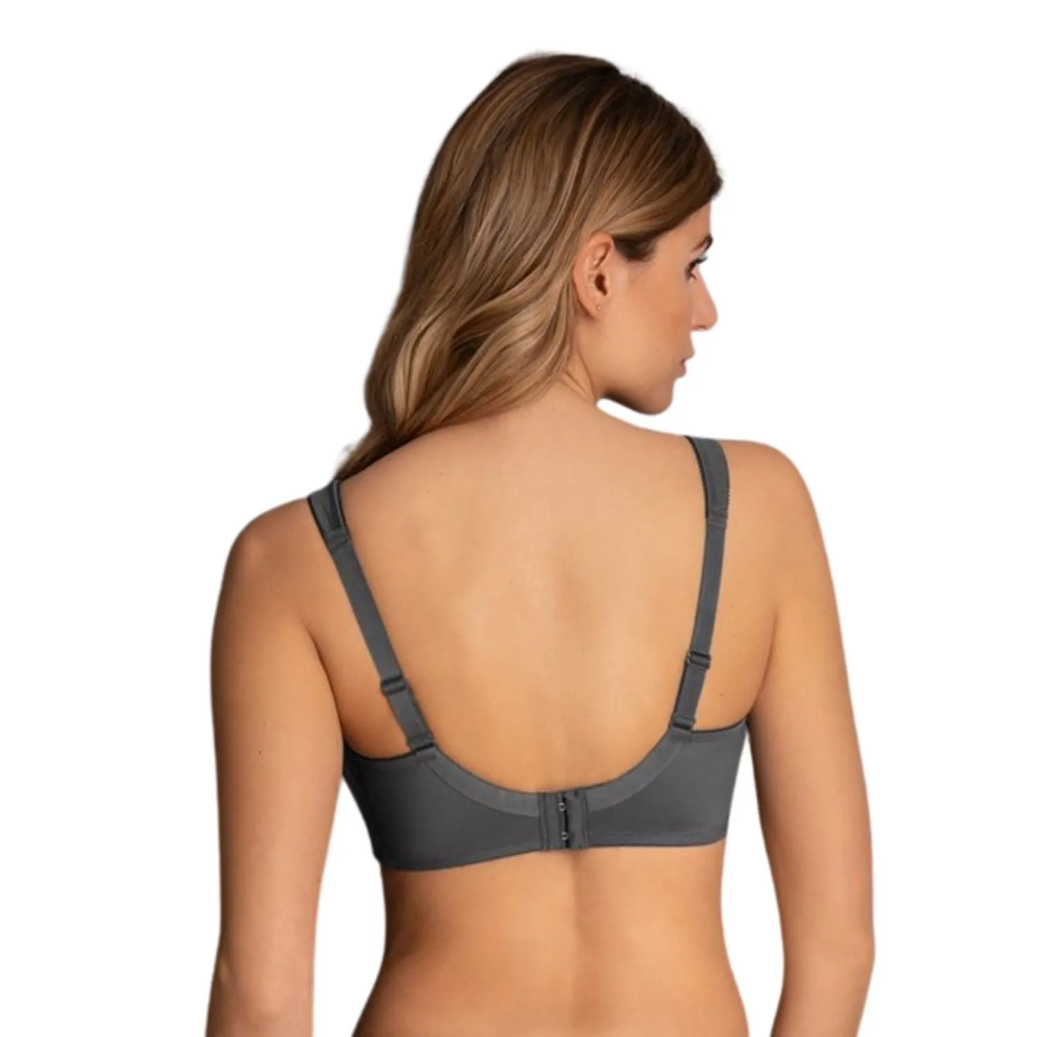 Anita Lisa Wire-free Mastectomy Bra, Anthracite | Grey Mastectomy Bras