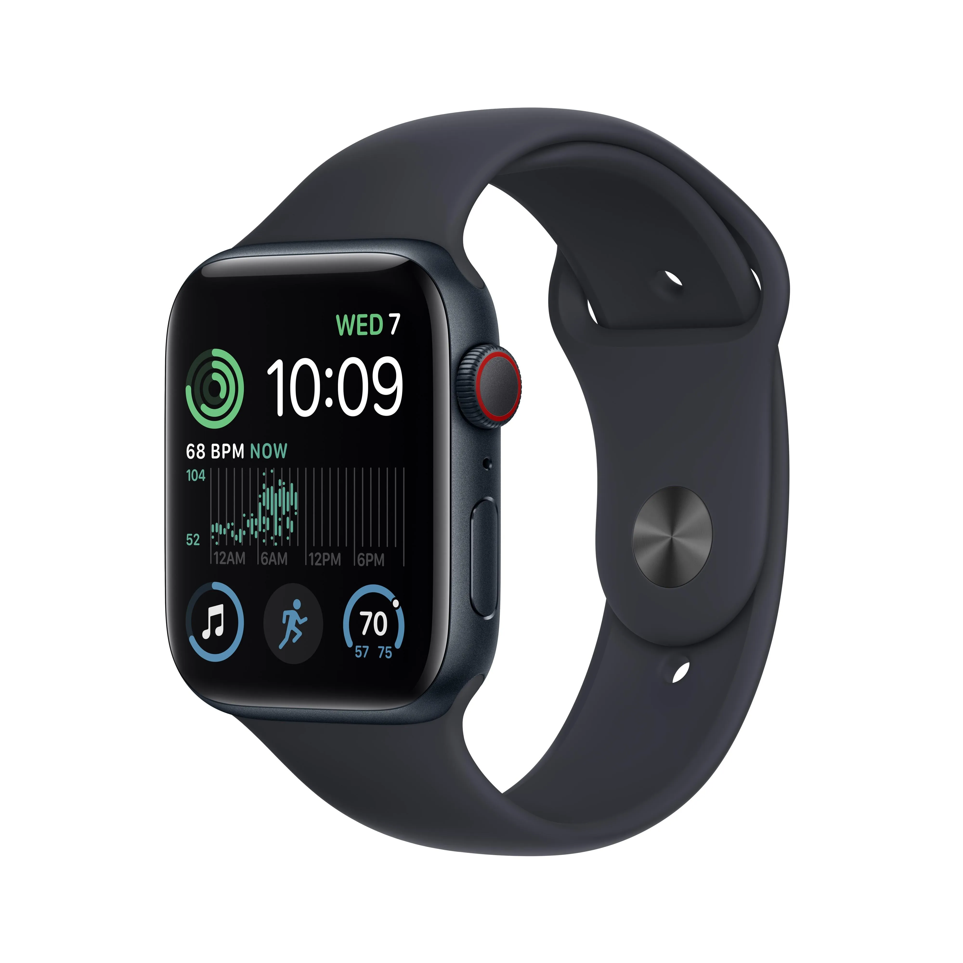 Apple Watch SE GPS   Cellular 44mm Midnight Aluminium Case with Midnight Sport Band - Regular