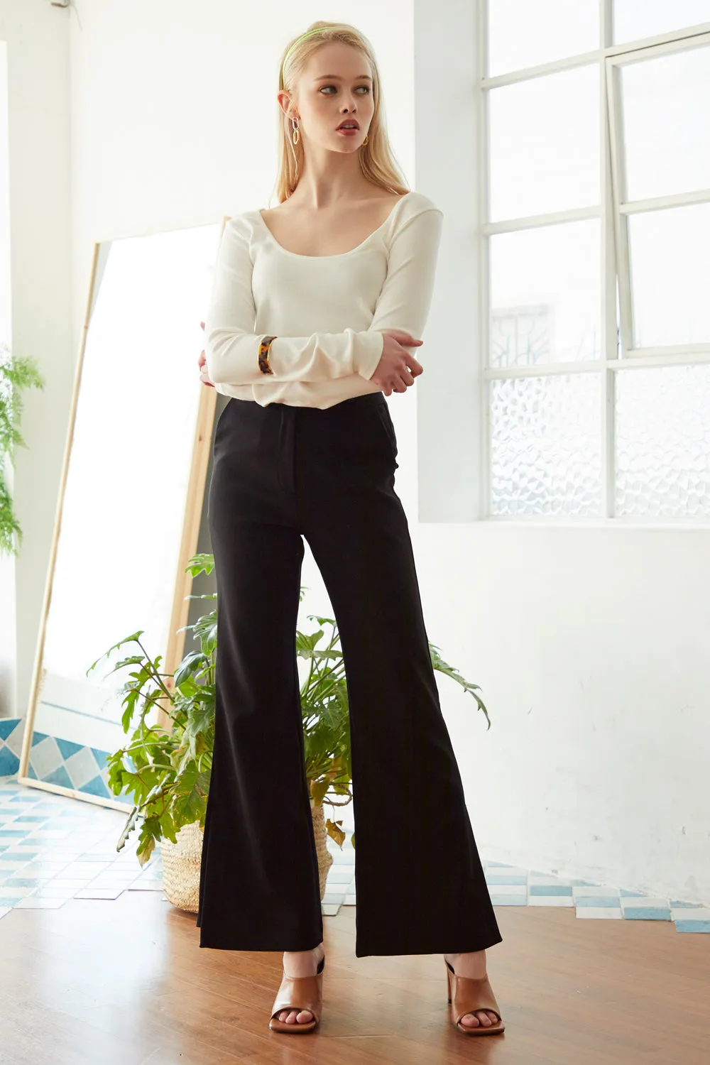 Ariel Slit Side Bootcut Pants