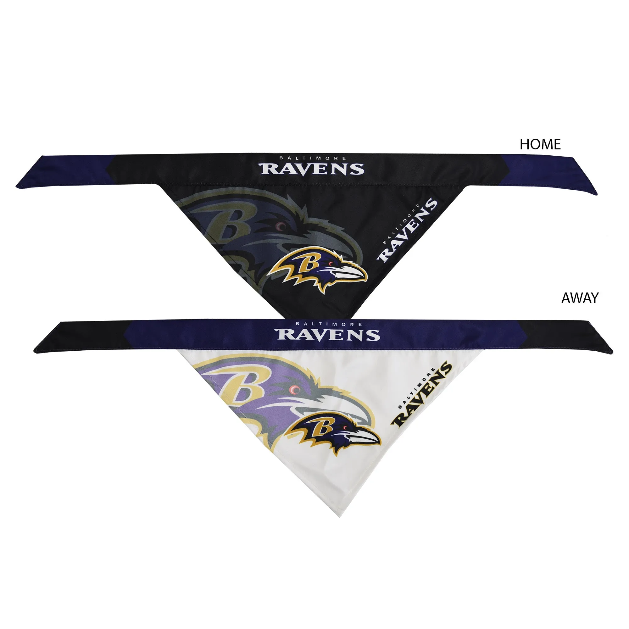 Baltimore Ravens Home and Away Pet Bandana Set