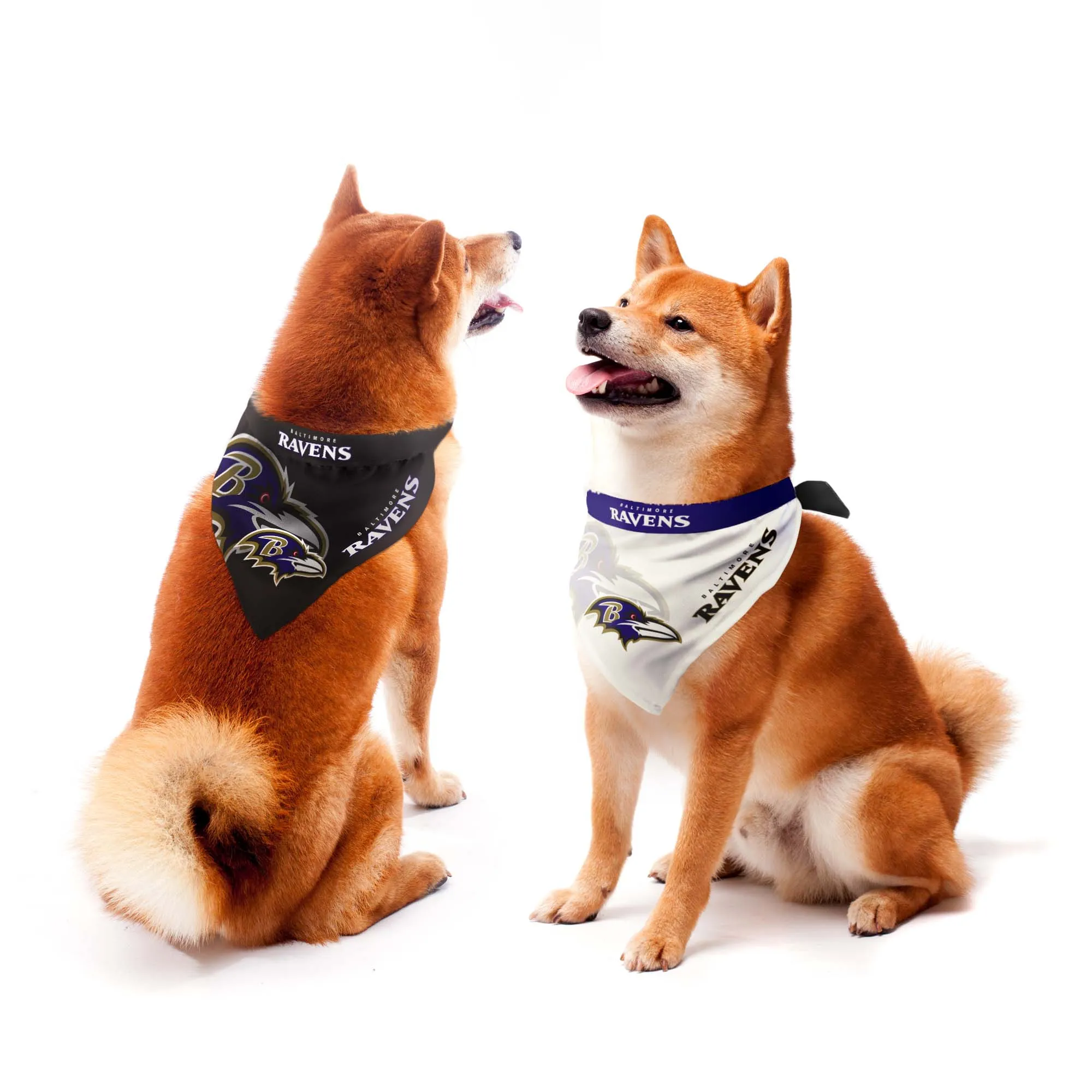 Baltimore Ravens Home and Away Pet Bandana Set