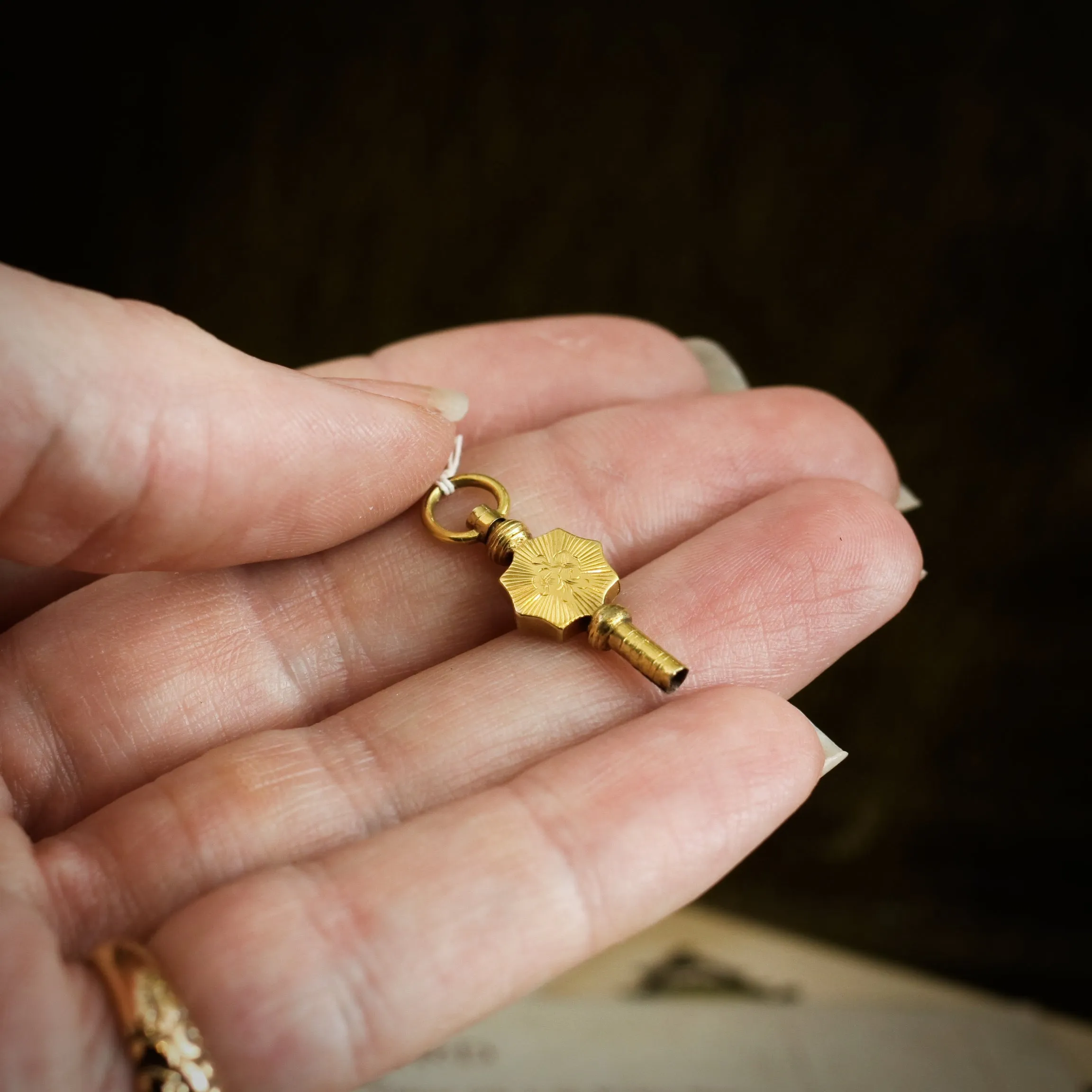 Belovedly Cute Antique 15ct Gold Watch Key Fob