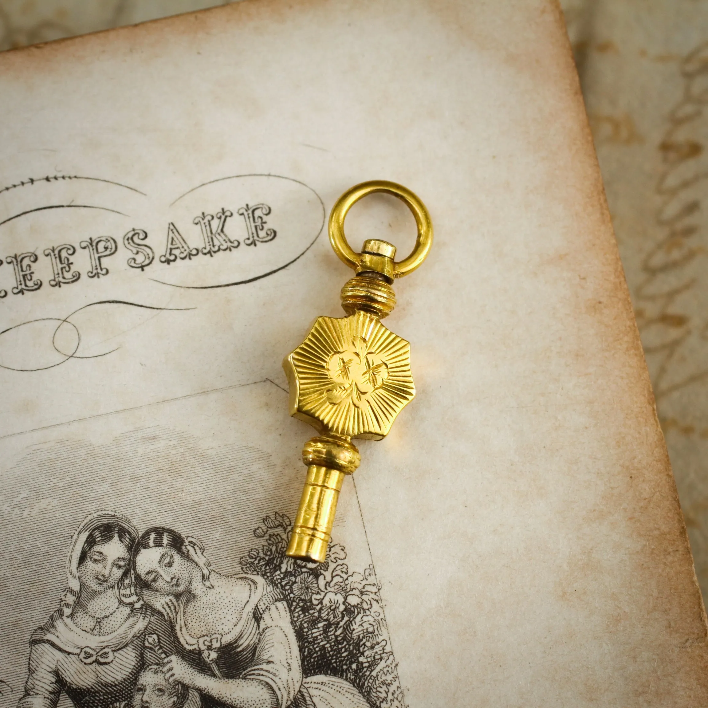 Belovedly Cute Antique 15ct Gold Watch Key Fob