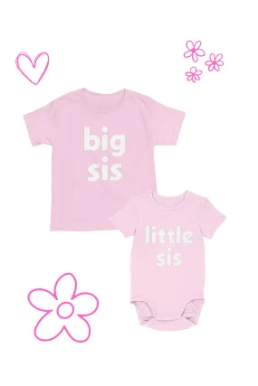 Big Sis & Little Sis T-Shirt & Baby Onesie Set