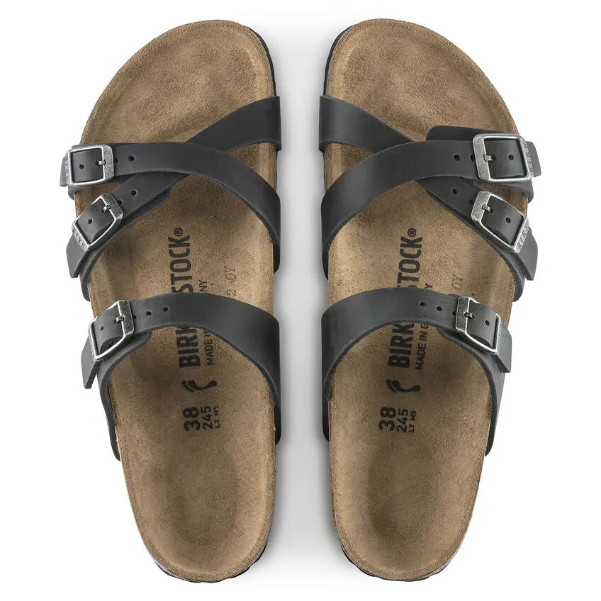 BIRKENSTOCK FRANCA BLACK OILED LEATHER