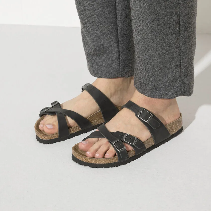 BIRKENSTOCK FRANCA BLACK OILED LEATHER