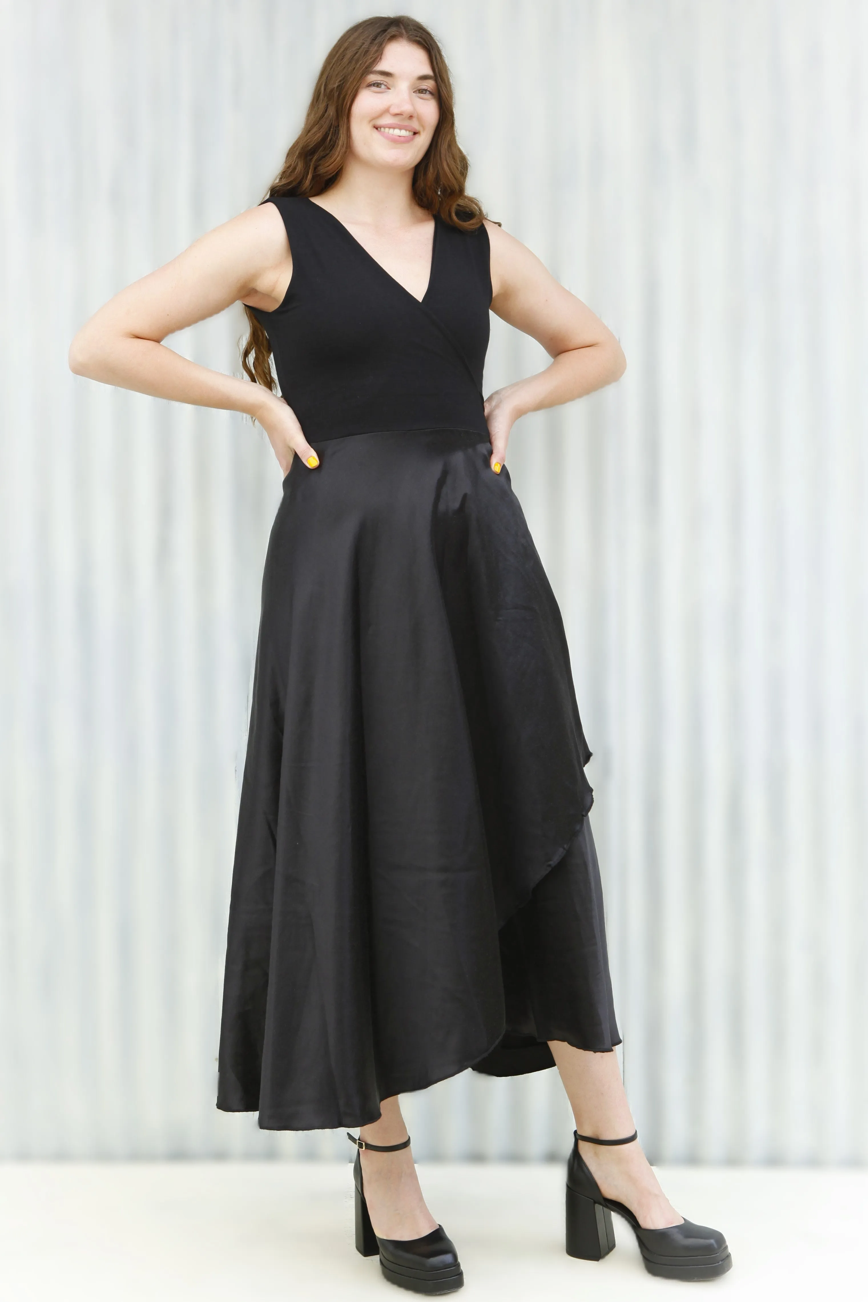 Black Victoria Wrap Dress