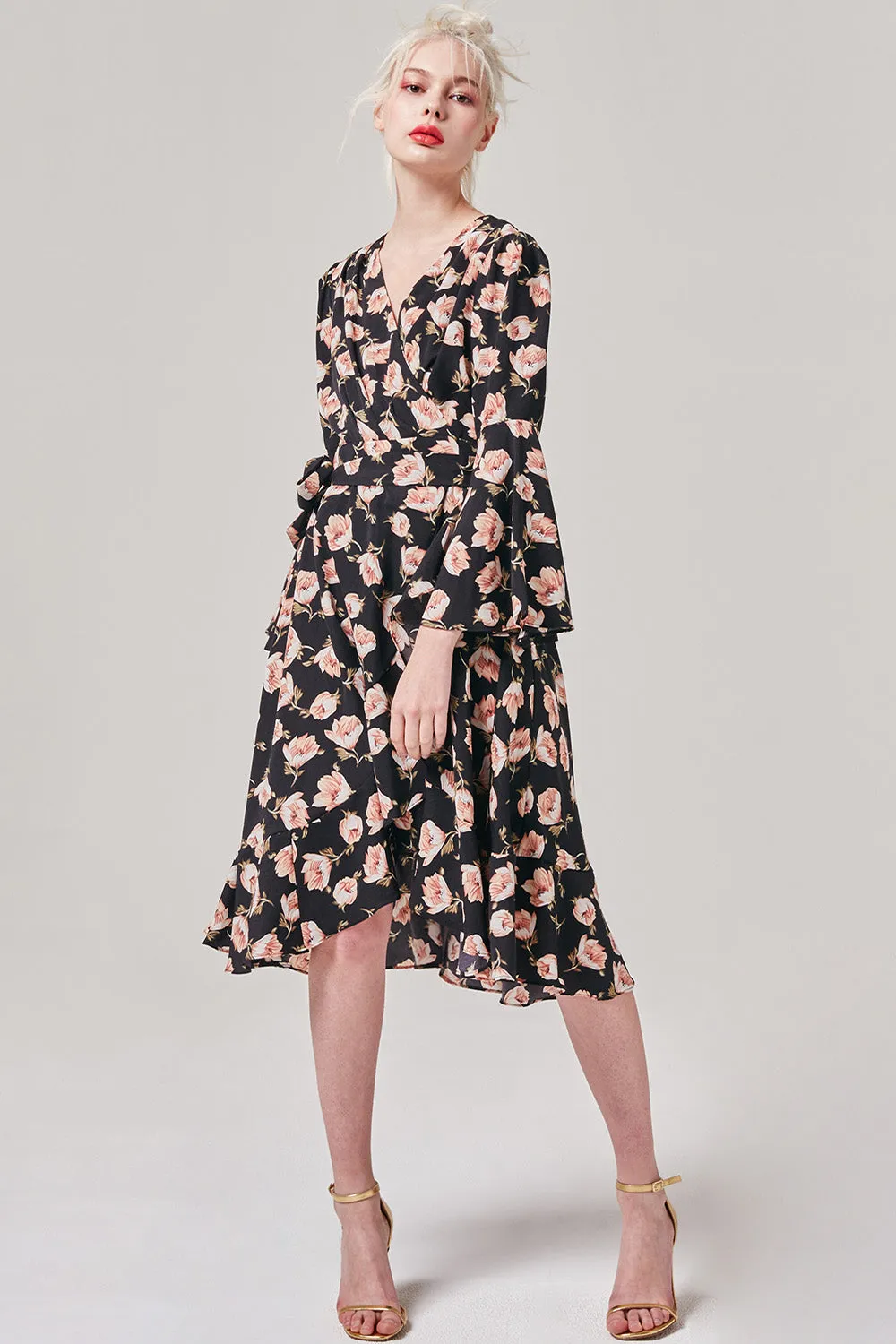 Blossoming Wrap Dress