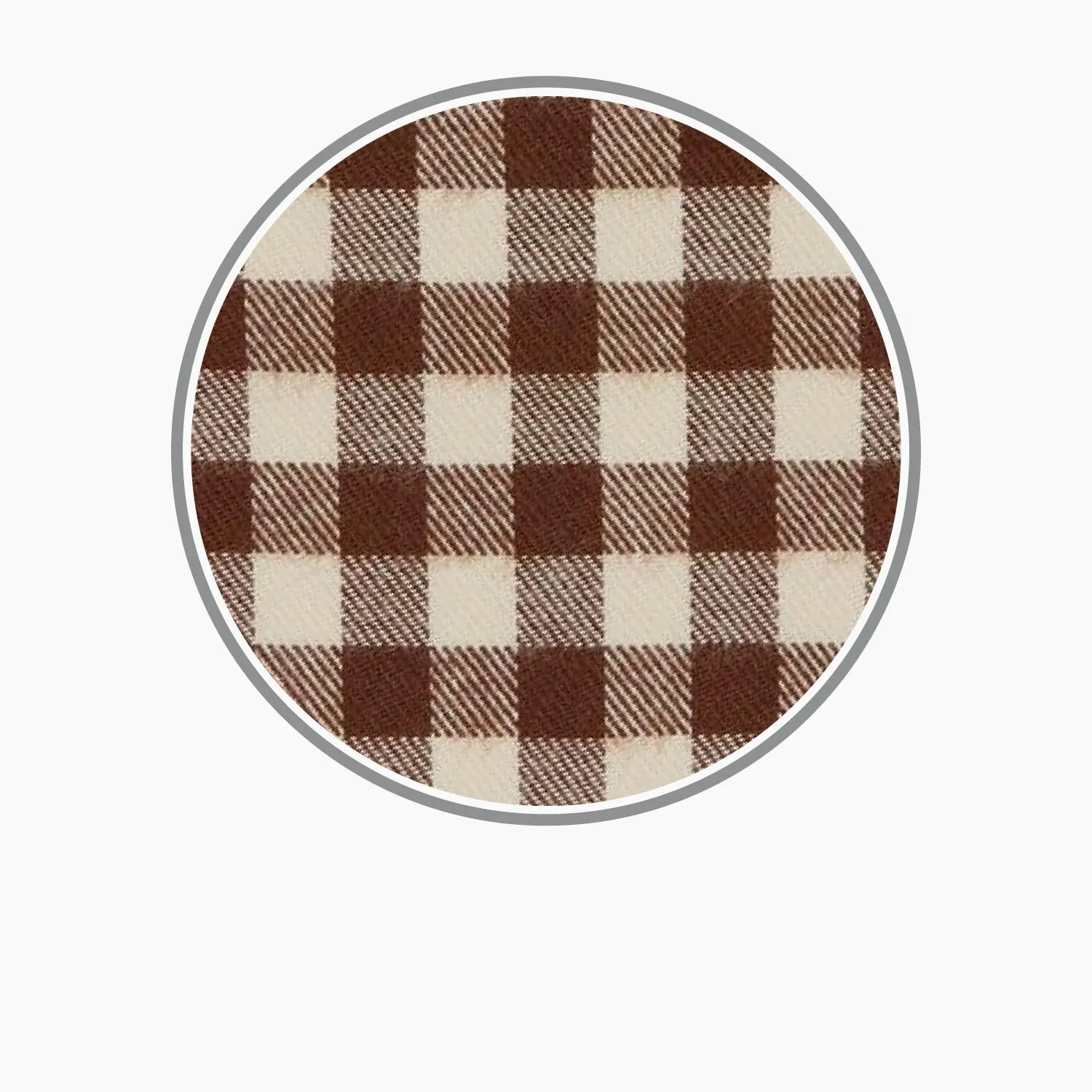 Brown Check Cotton Fabric