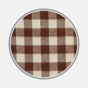 Brown Check Cotton Fabric