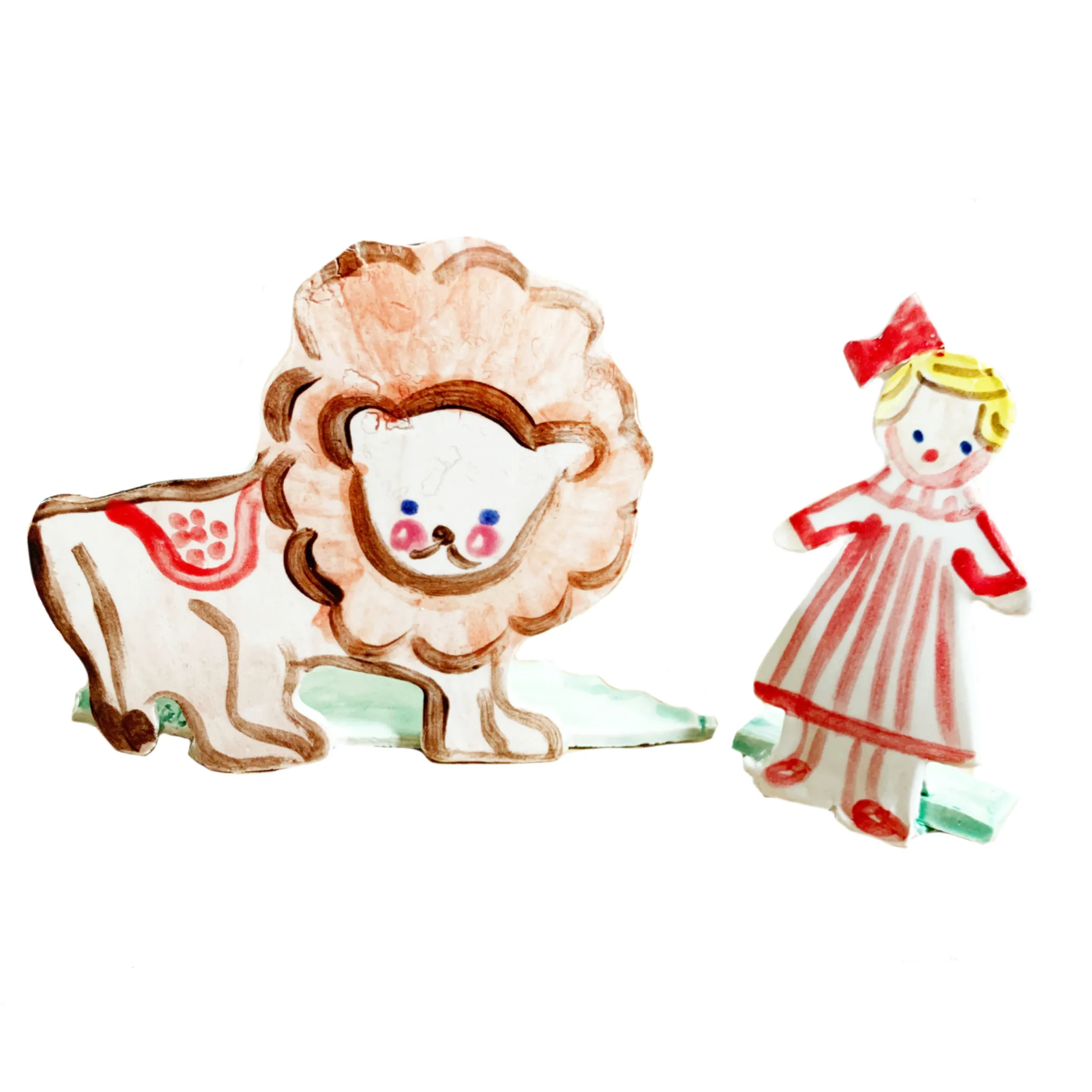 Cake Topper - Girl and Lion