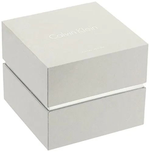 Calvin Klein Men's 'Earth' Swiss Quartz Stainless Steel and Leather Watch, Color:Black (Model: K5Y31ZB1)