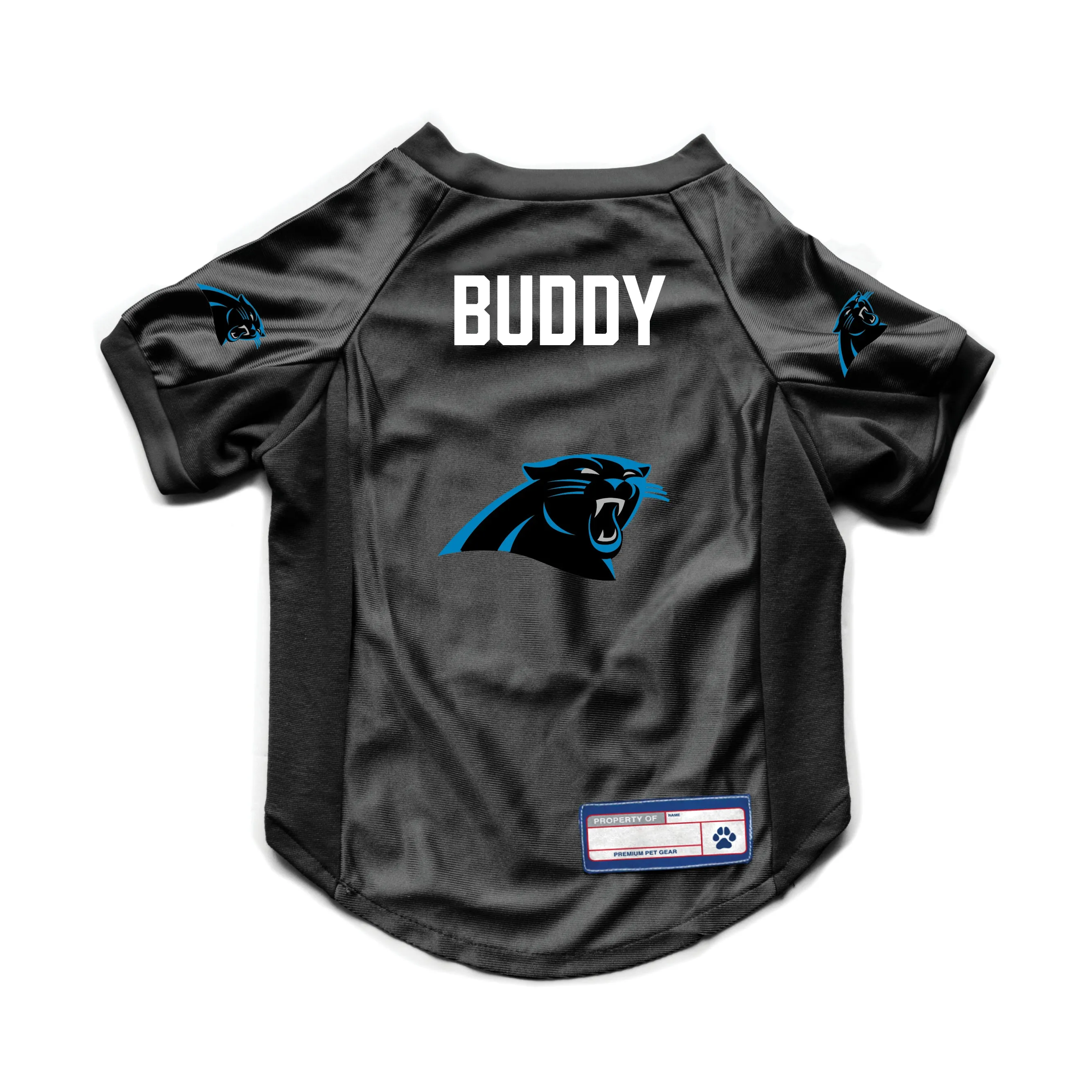 Carolina Panthers Custom Pet Stretch Jersey