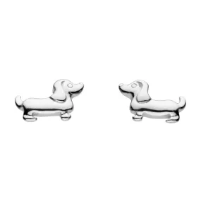 Charming Sausage Dog Stud Earrings