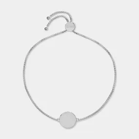 Éclipse Bracelet Hammered Disc Silver Colour