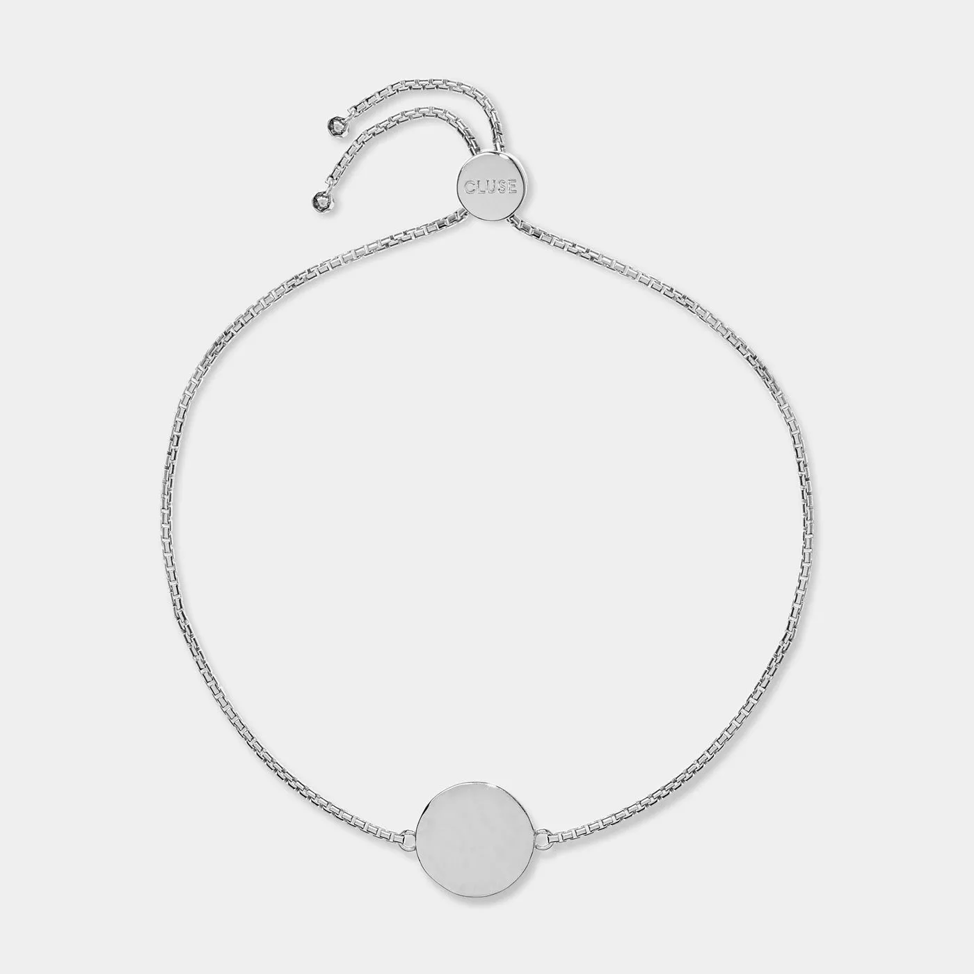 Éclipse Bracelet Hammered Disc Silver Colour