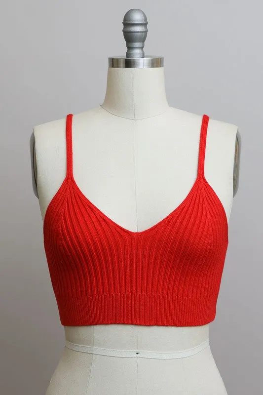 Contour Rib Knit Brami Lounge Top