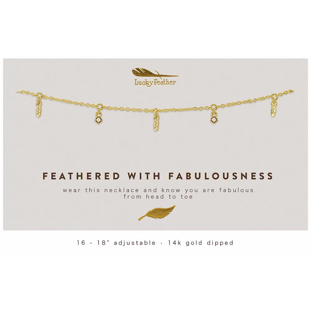 Dangle Necklace - Feathers of Fabulousness