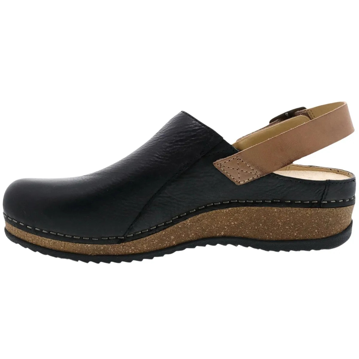 Dansko Women's Merrin Black Waxy Milled Mule