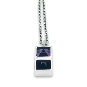 Double Pyramid Pendant Necklace