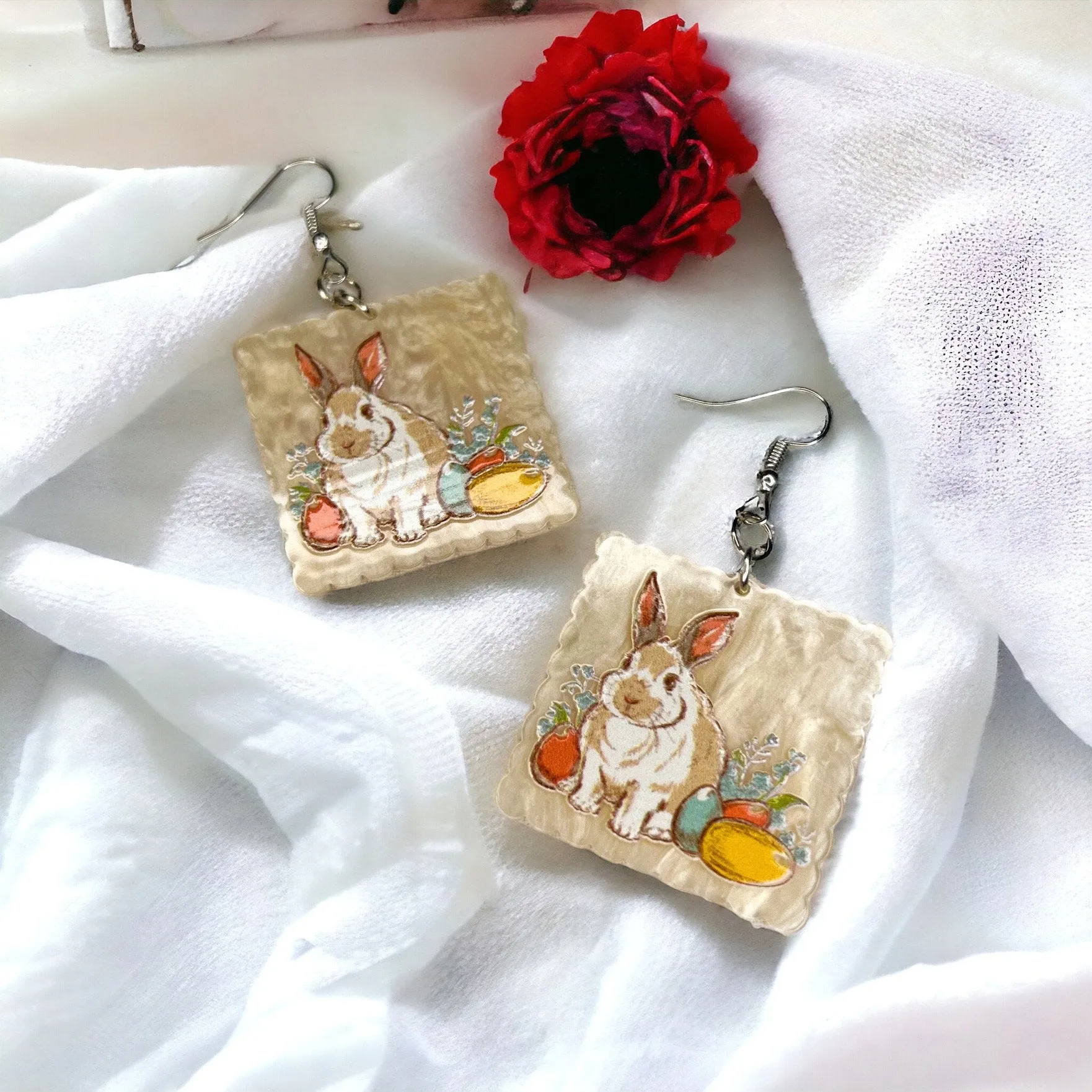 Easter Earrings - Easter Carrot, Happy Easter, Easter Bunny, Easter Accessories, Easter Egg, Easter Accessories, Easter Basket, Neutral