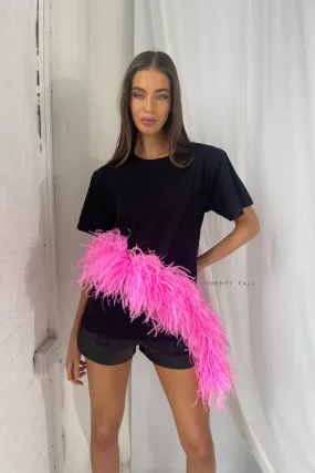 Feather Trim T Shirt