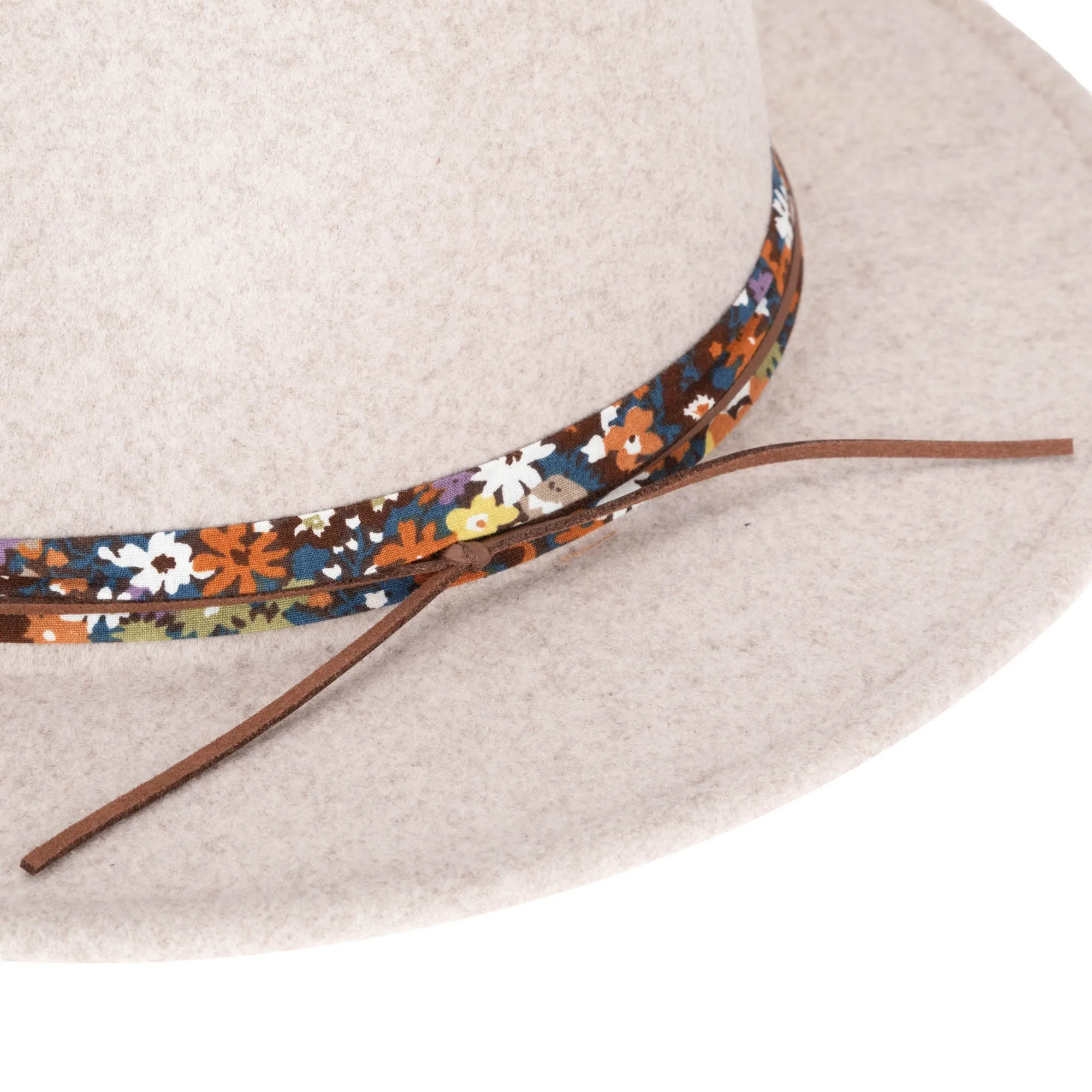 Fedora with Floral Cotton Band