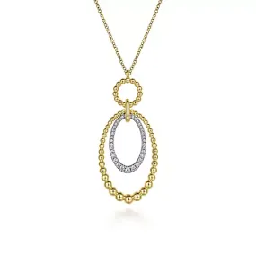 Gabriel & Co. Diamond Oval Pendant Necklace