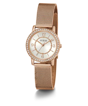 GUESS Ladies Rose Gold Tone Analog Watch