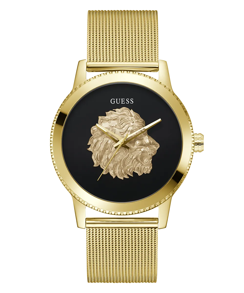 GUESS Mens Gold Tone Analog Watch