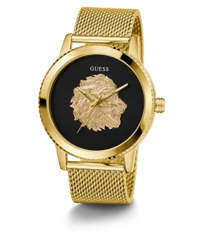 GUESS Mens Gold Tone Analog Watch