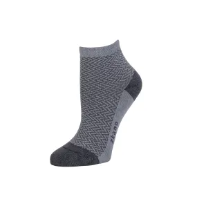 Herringbone- Organic Cotton Anklet Socks - Slate