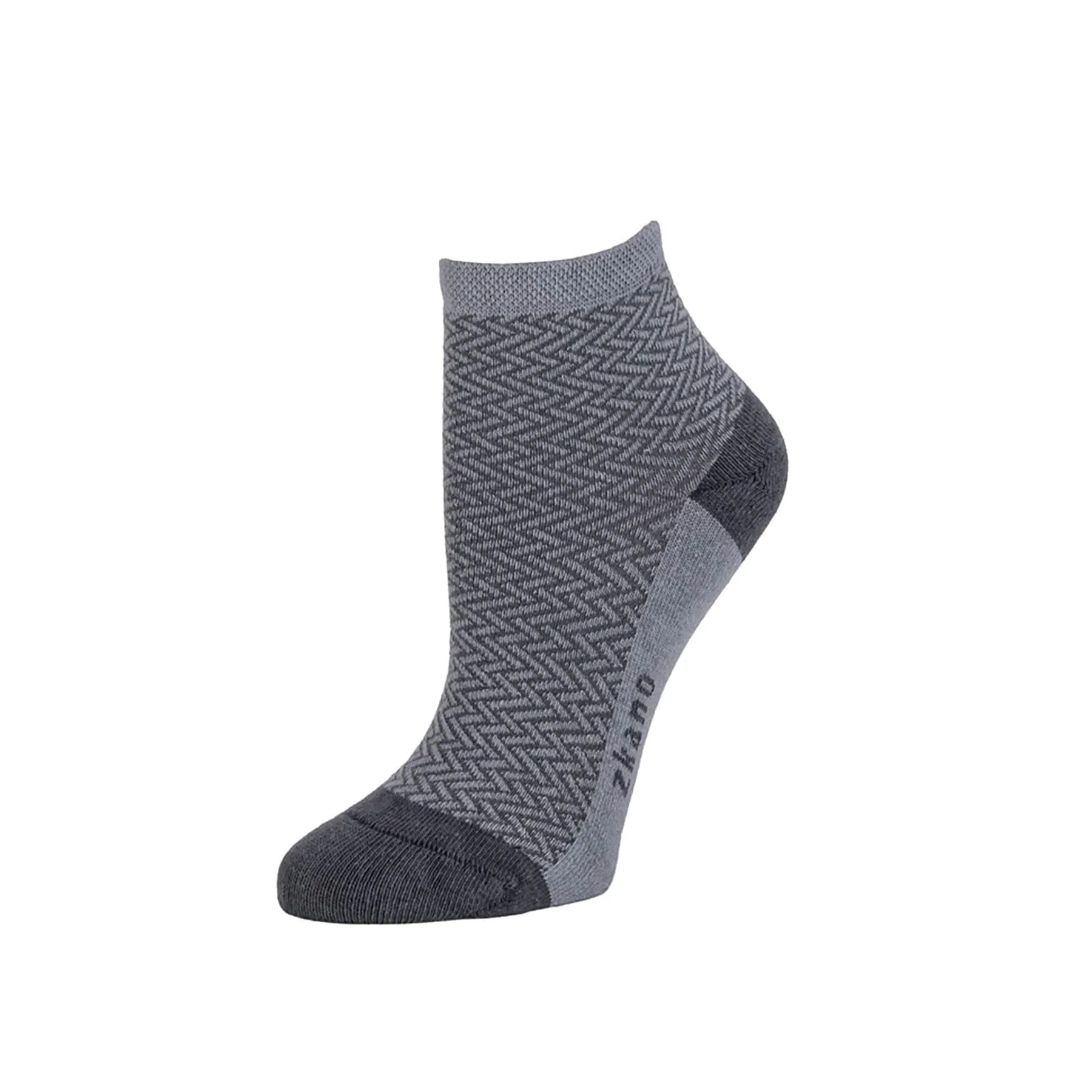 Herringbone- Organic Cotton Anklet Socks - Slate