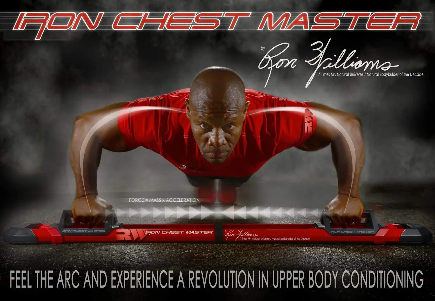 Iron Chest Master Push Up Machine - The Perfect Chest Workout Equipment for Home Workouts - Exercise Equipment Includes Resistance Bands and Unique Fitness Program for Men and Women