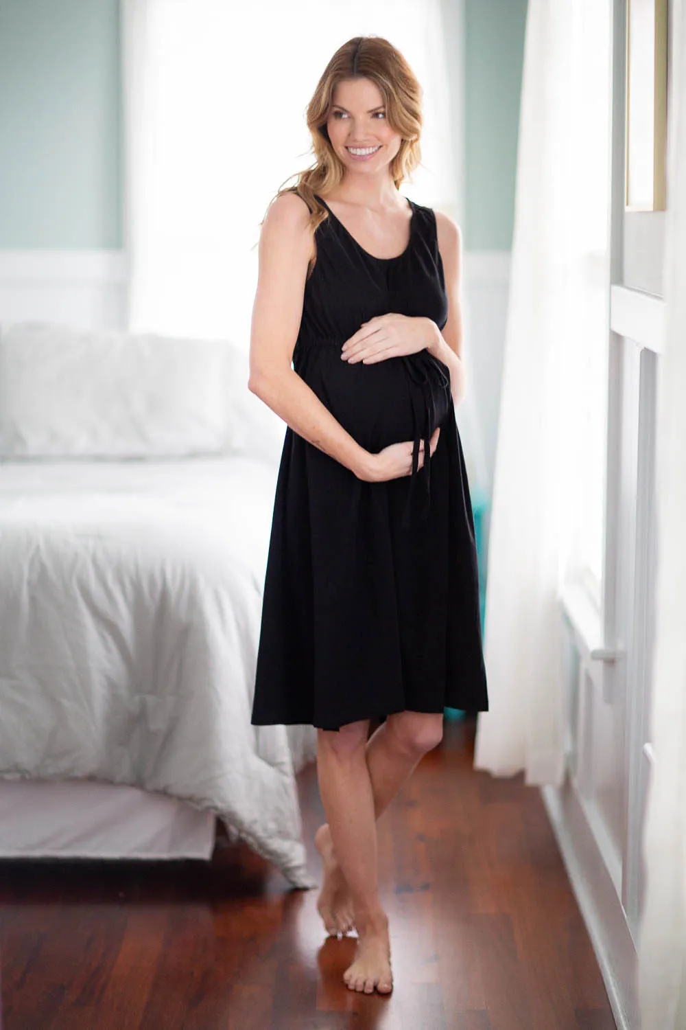 Ivy Robe & Black 3 in 1 Labor Gown Set