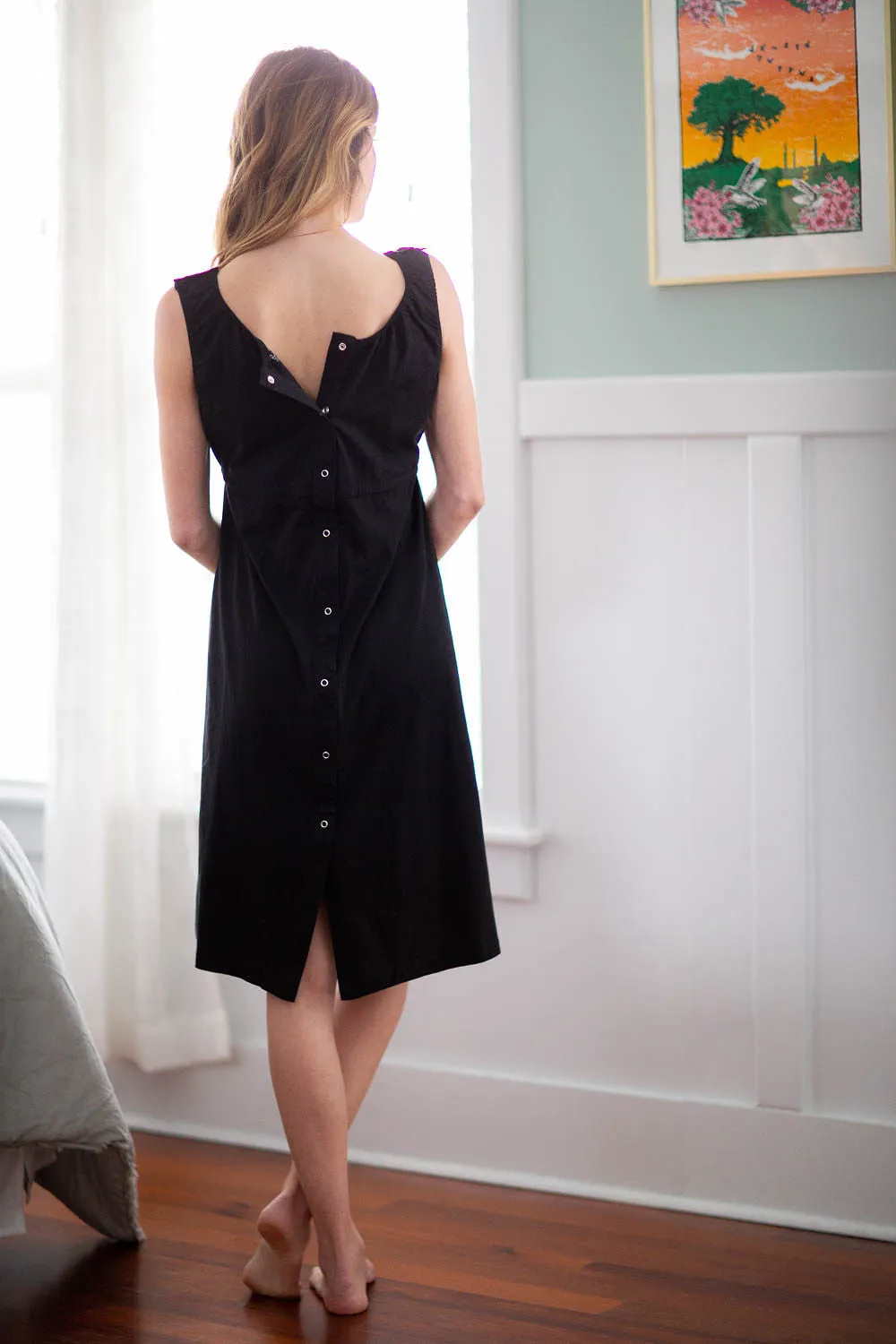 Ivy Robe & Black 3 in 1 Labor Gown Set