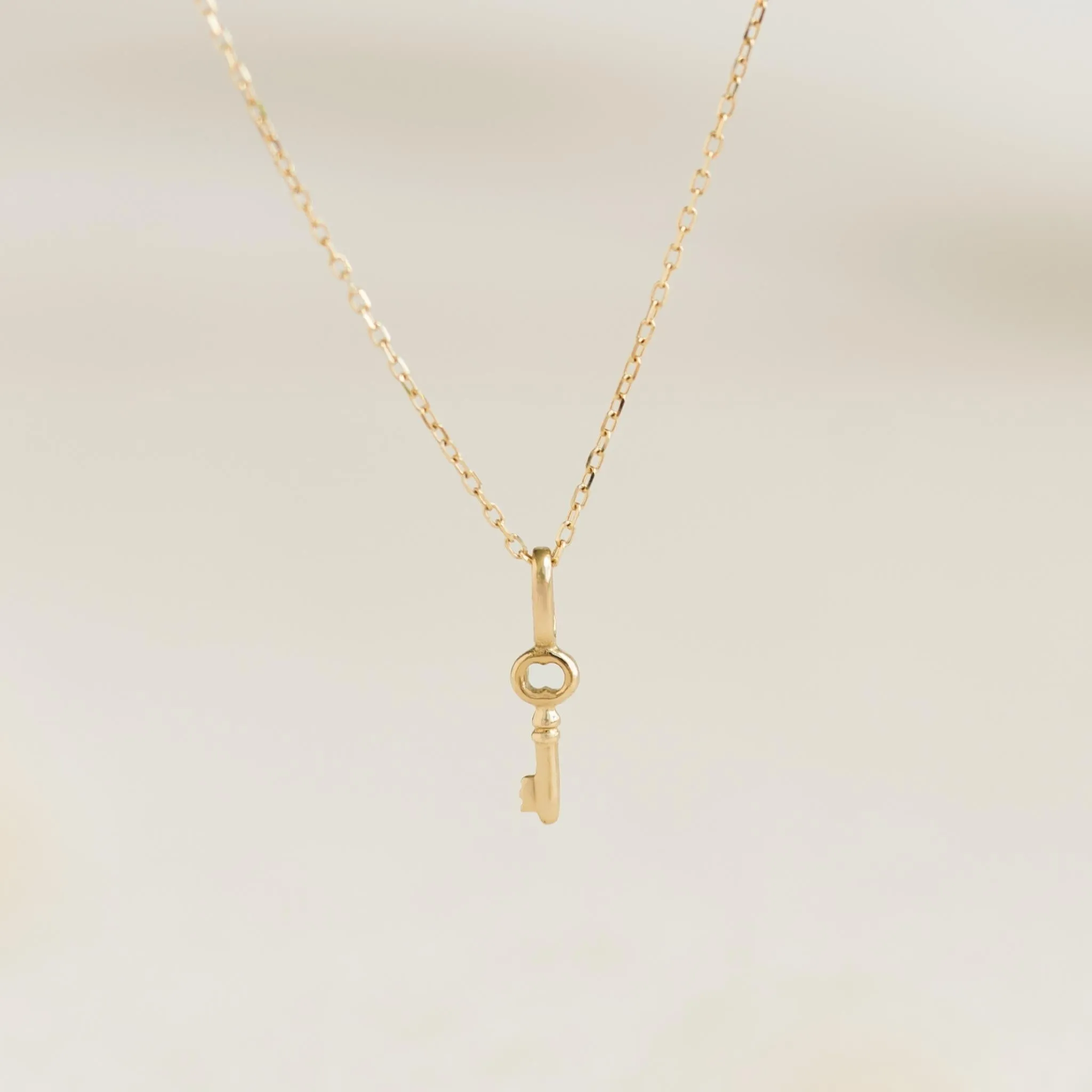 Key Charm 14k Gold