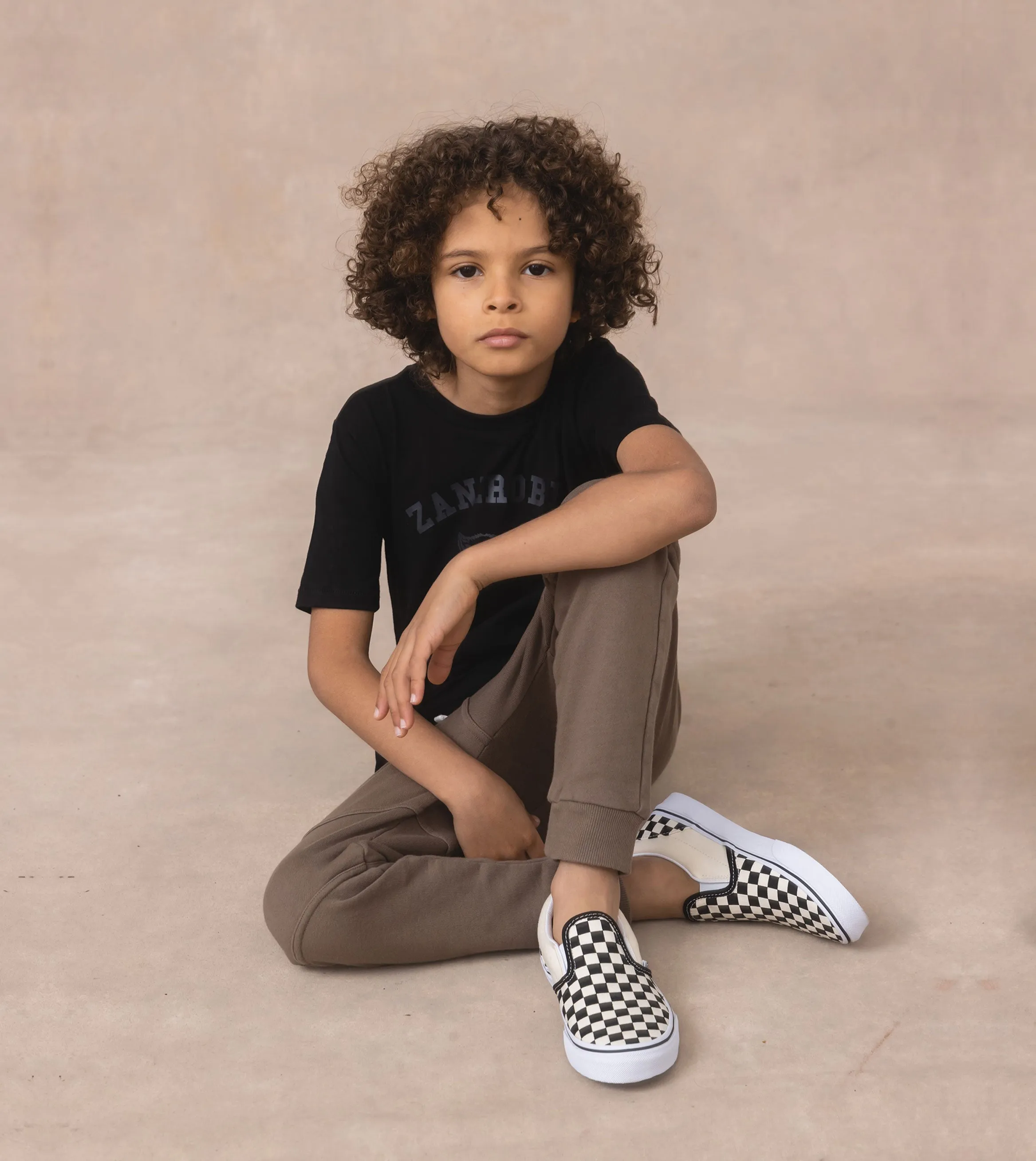 Kids Wolf Box Tee Black