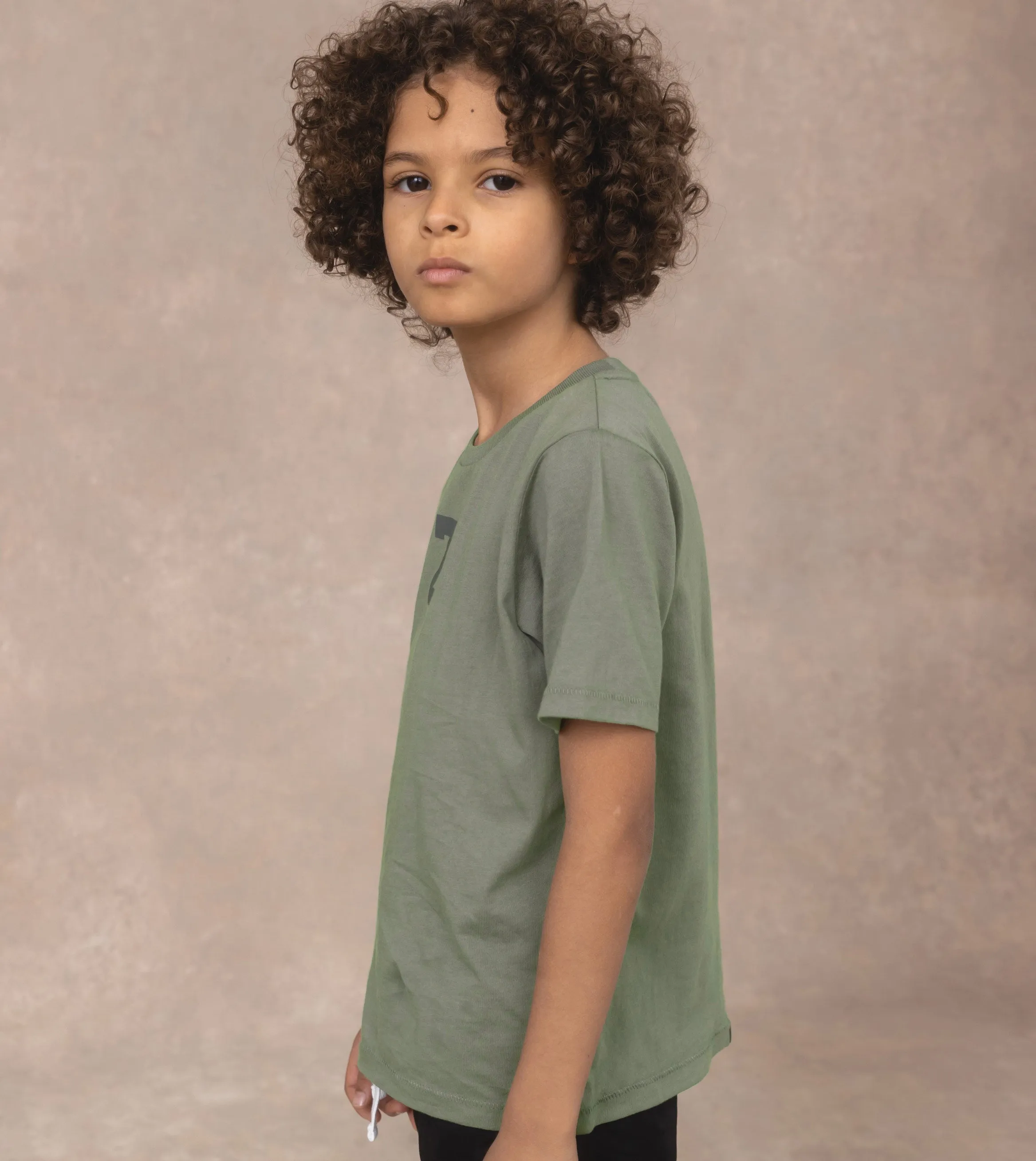 Kids Z Box Tee Dk Moss