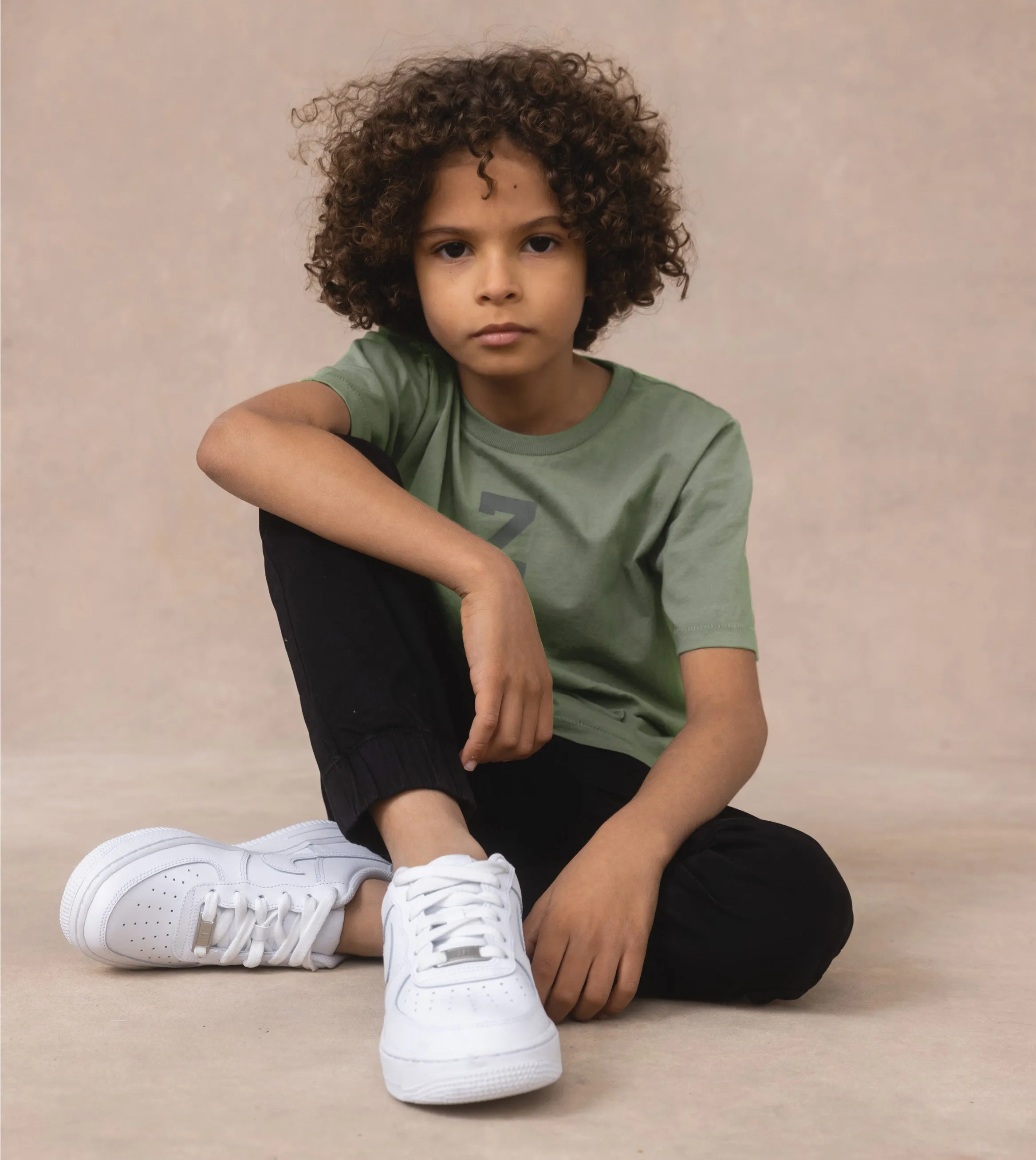 Kids Z Box Tee Dk Moss