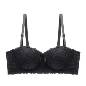 Ladies Secret Sexy Demi Balcony Bra for Women Lace Cotton Bralette Underwire Plus Size