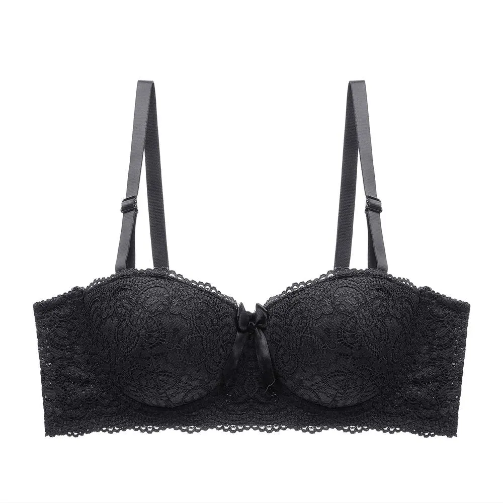 Ladies Secret Sexy Demi Balcony Bra for Women Lace Cotton Bralette Underwire Plus Size